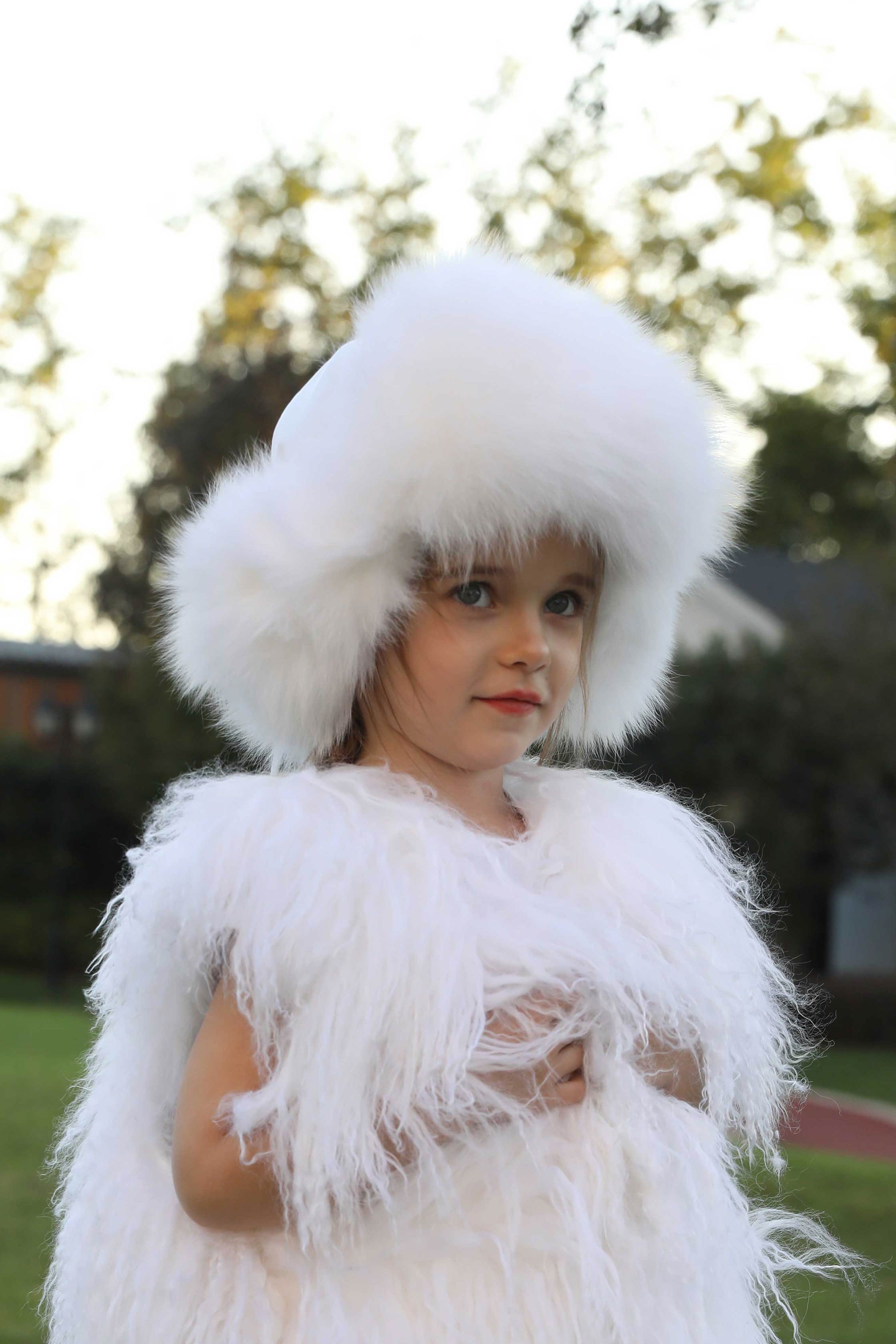 Kids Hat Ear Protection Fox Fur Windproof Hat Fashionable New Style - Janefur