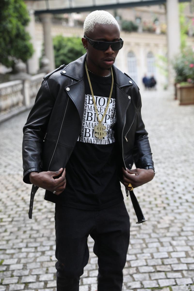 Black Windproof Leather Jacket Fashion Men's Wear - Janefur
