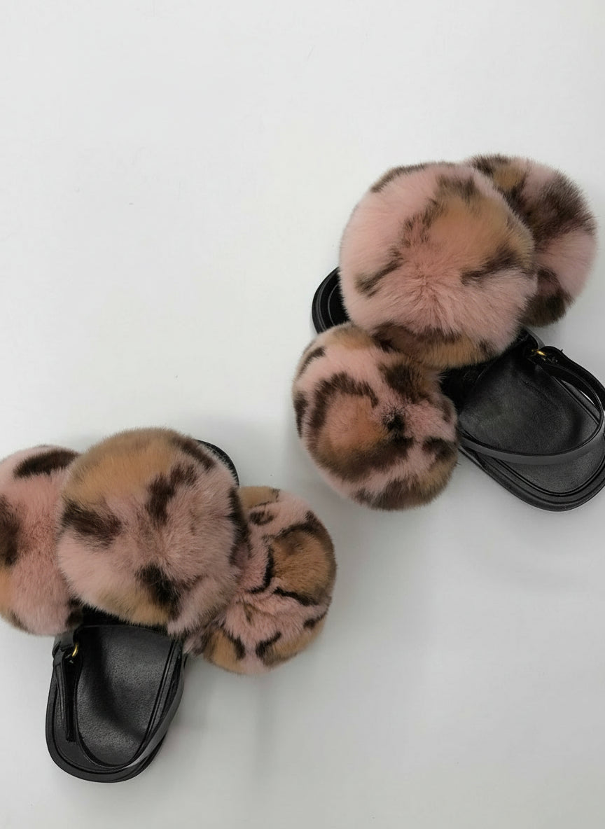 Janefur Kids Summer Angora Wool Shoes