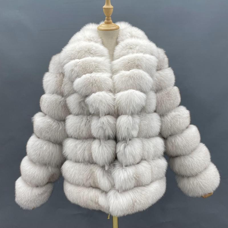Winter Lapel Women's Fox Fur Warm Coat - Janefur