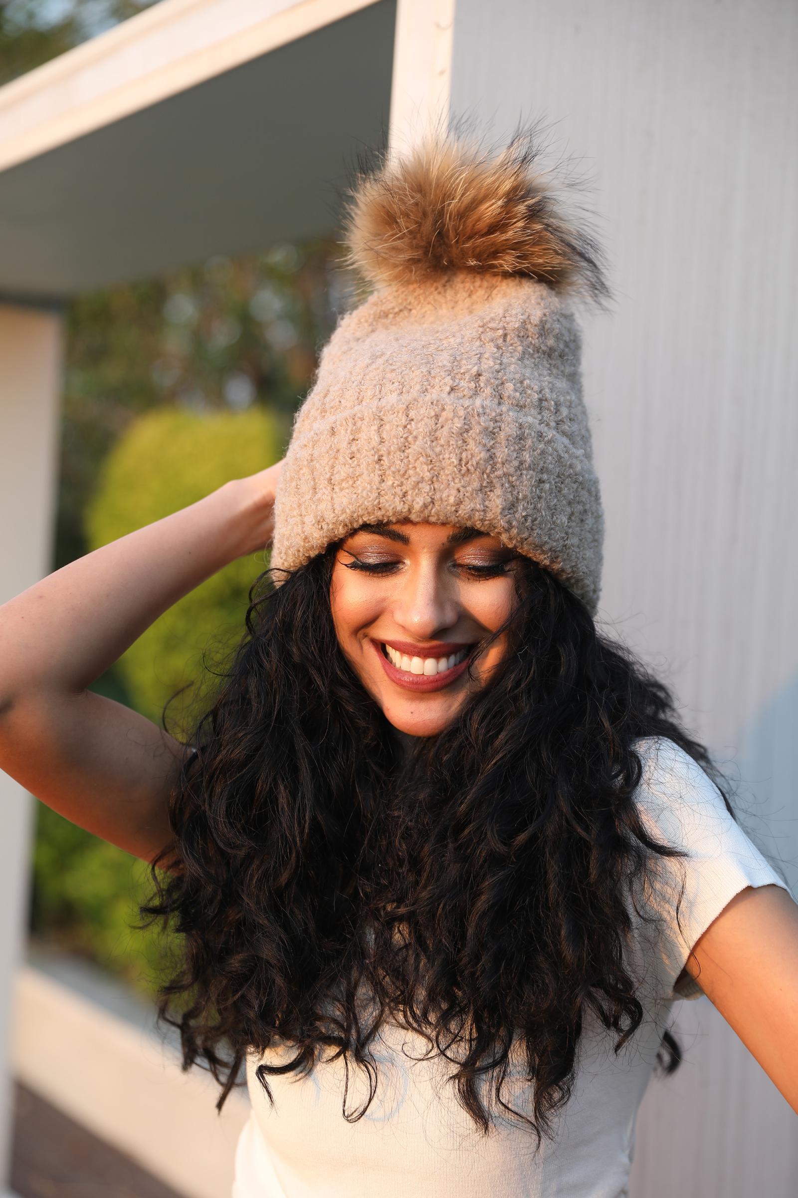 Women's Circle Fleece Casual Hat - Janefur