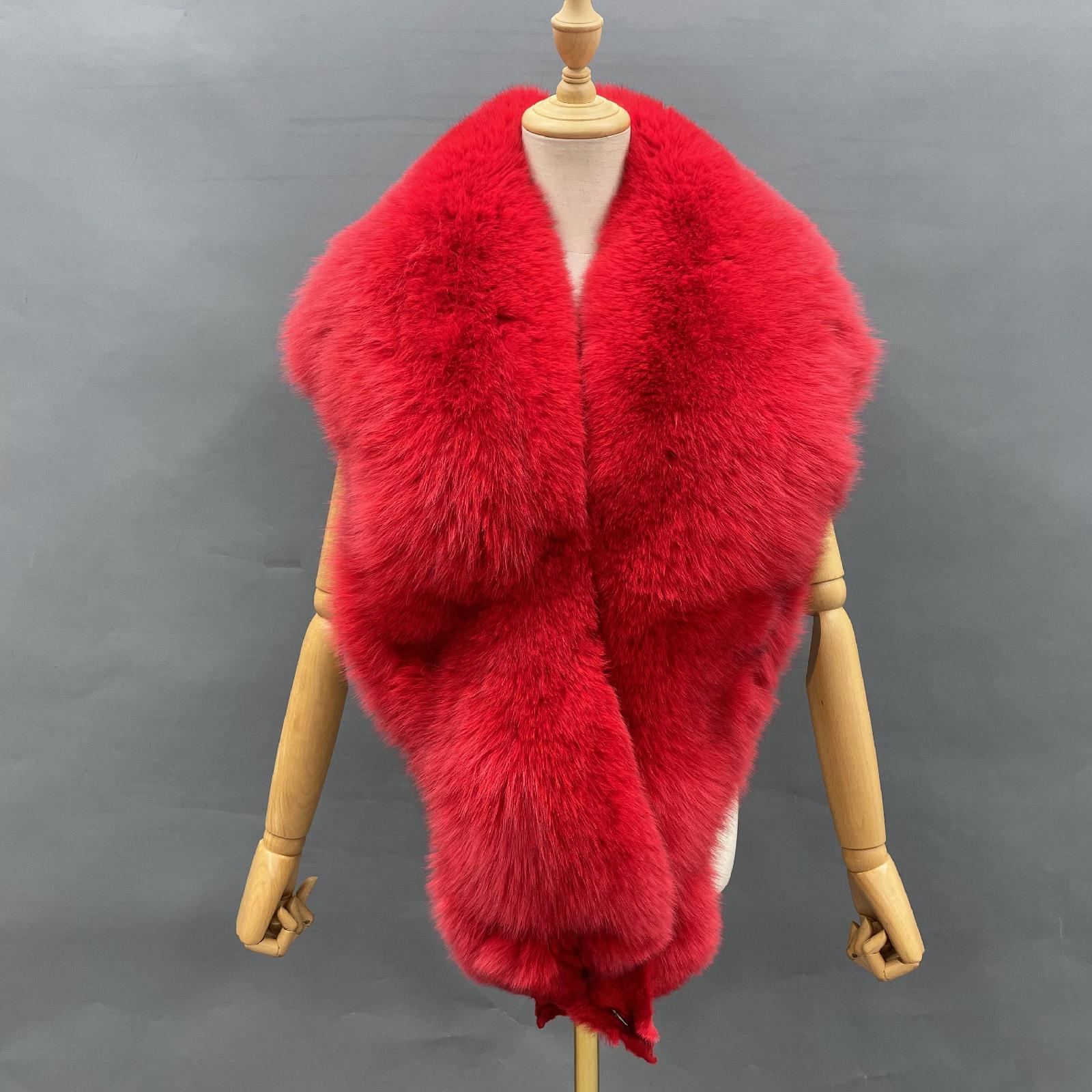 Real Fox Fur Shawl Fox fur trim Winter Women Real Fur Fashion Poncho Fox Fur Trimmed Cape Winter Cape Female - Janefur