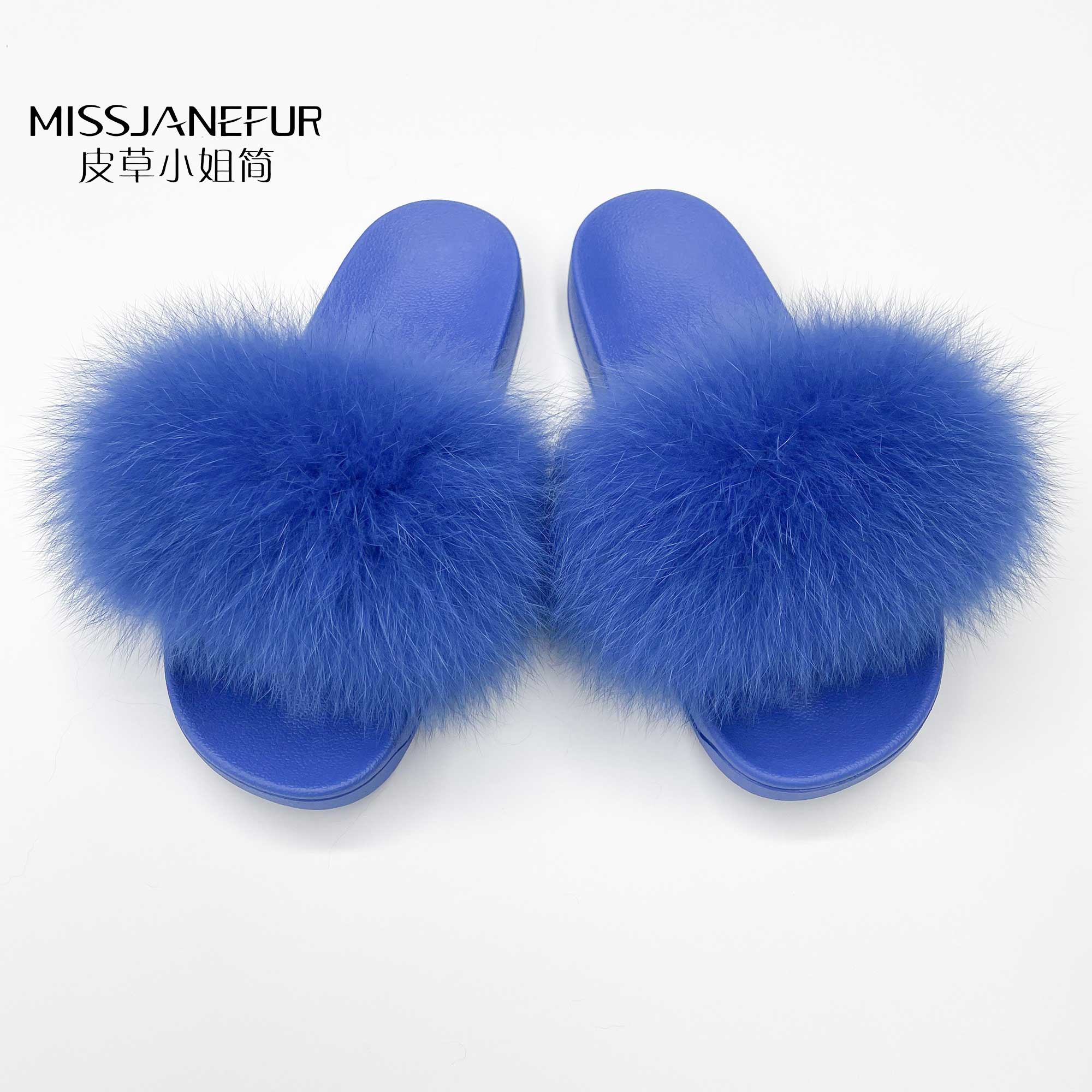 Missjanefur Fox Fur Slippers - Janefur