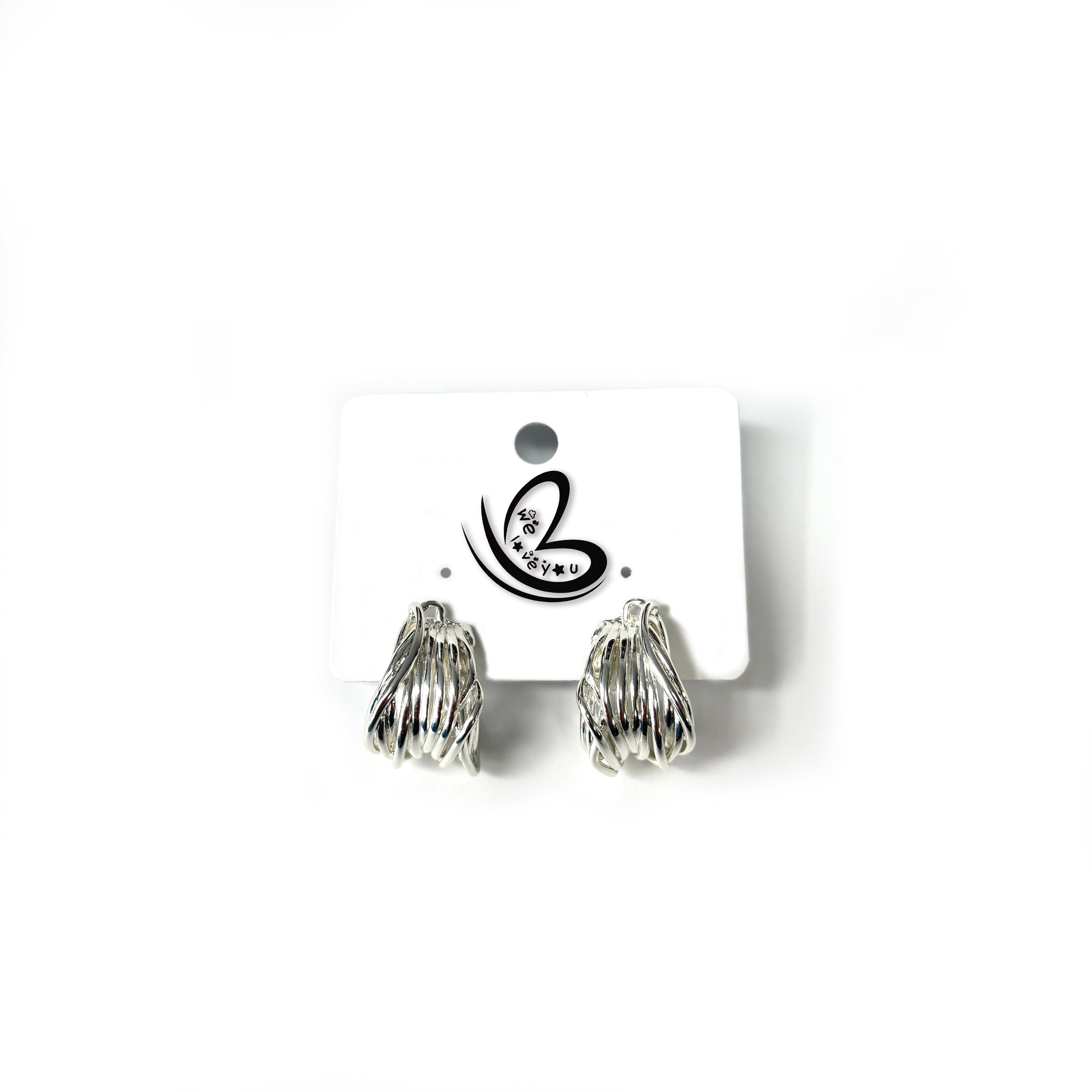 Silver Retro High-end Hoop Earrings Fashion Earrings for Women - Janefur