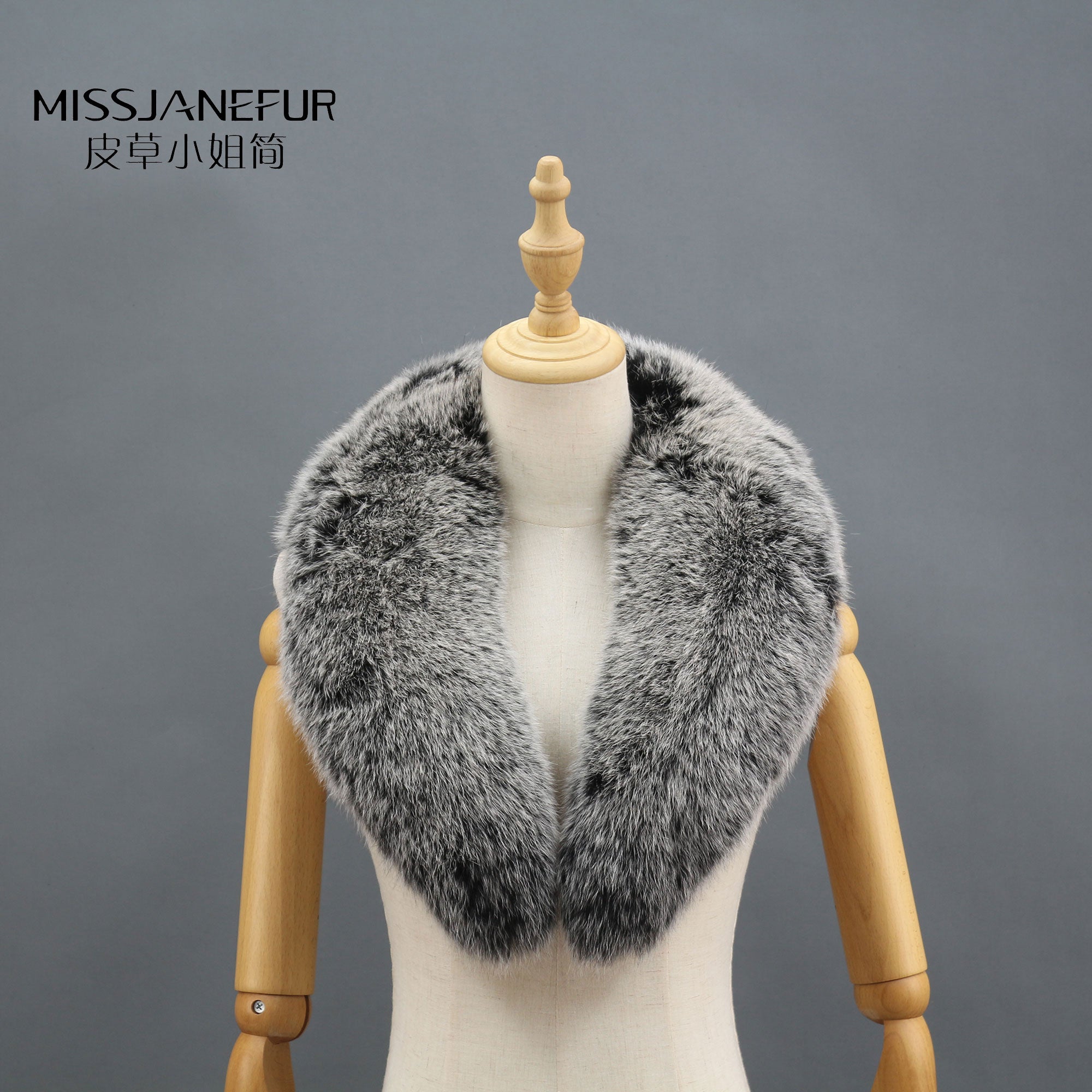Missjanefur Winter Blue Fox Fur Collar - Janefur
