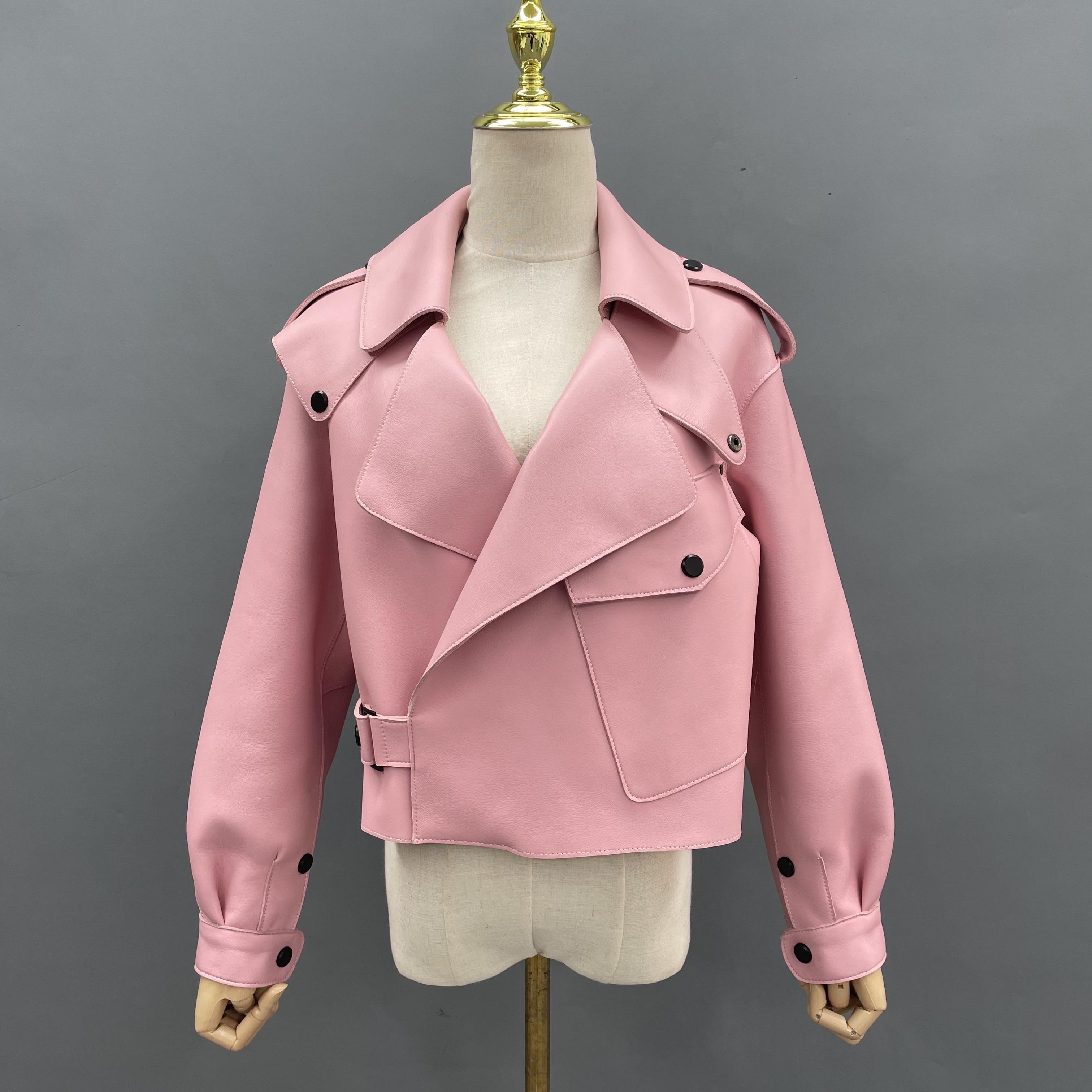 New Vertical Insert Pocket Leather Jacket - Janefur