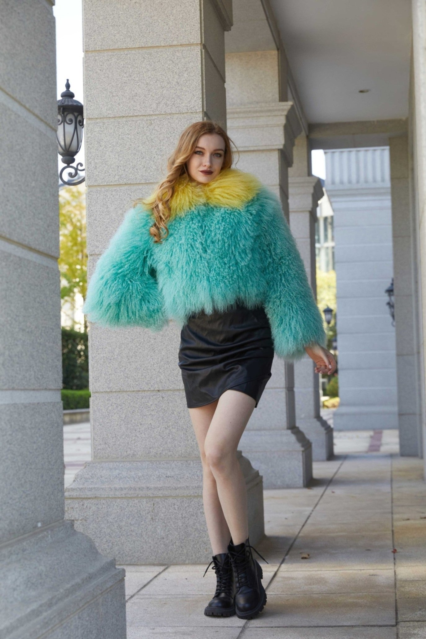 Women's New Colorful Lamb Fur Short Jacket - Janefur