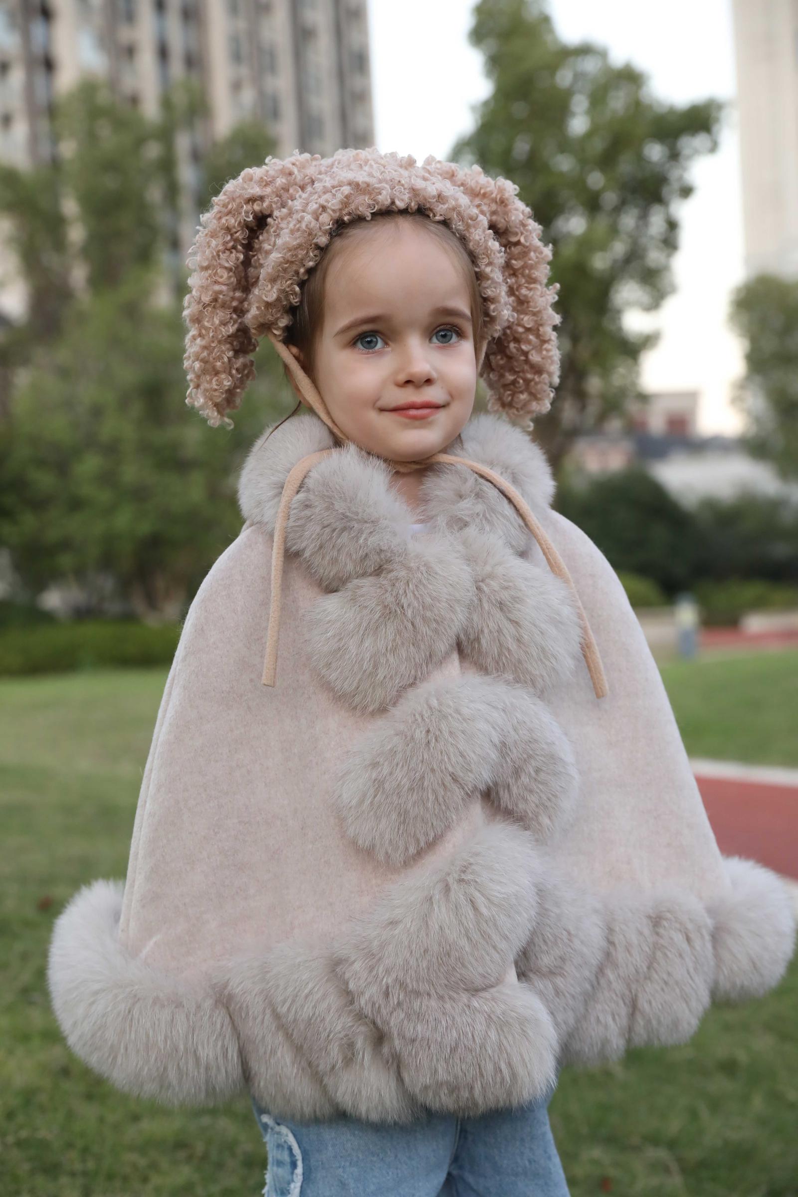 Children's Rabbit Ears Lace-Up Hat - Janefur