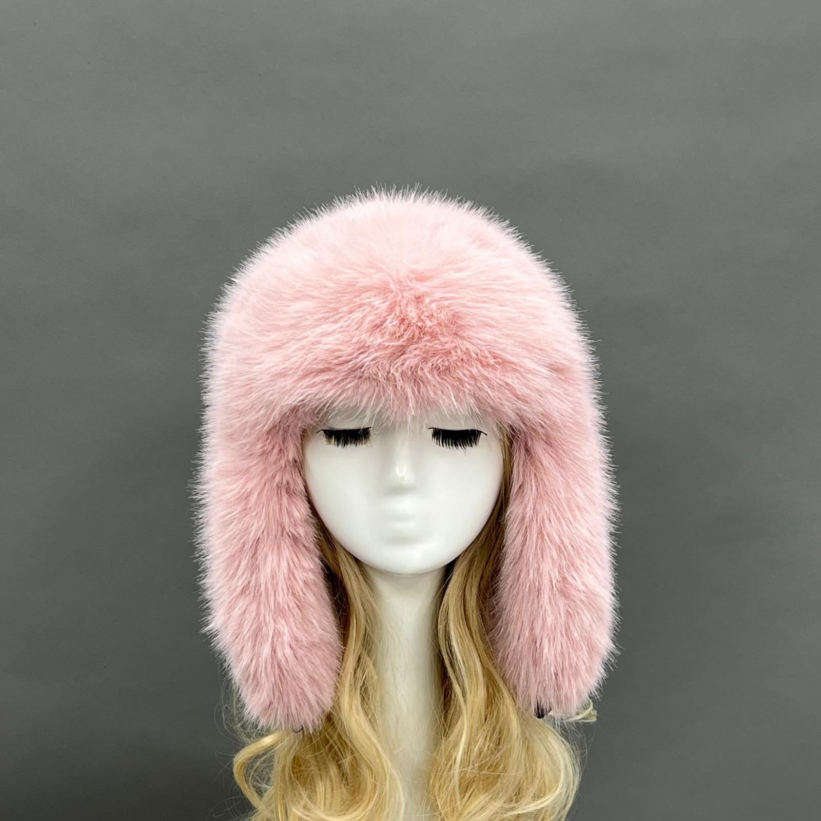 Eco-Friendly Fur Ushanka Trendy Warm and Windproof Hat - Janefur