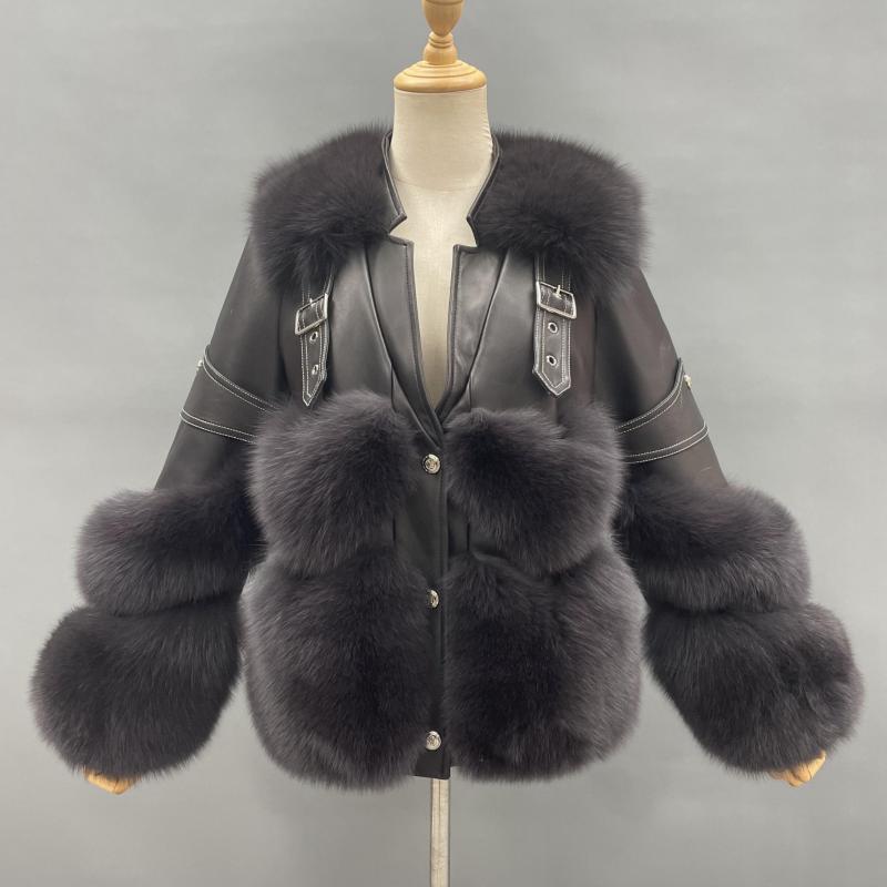 Winter Warm Fashion Design Fox Fur Jacket Luxury Women's Coat - Janefur