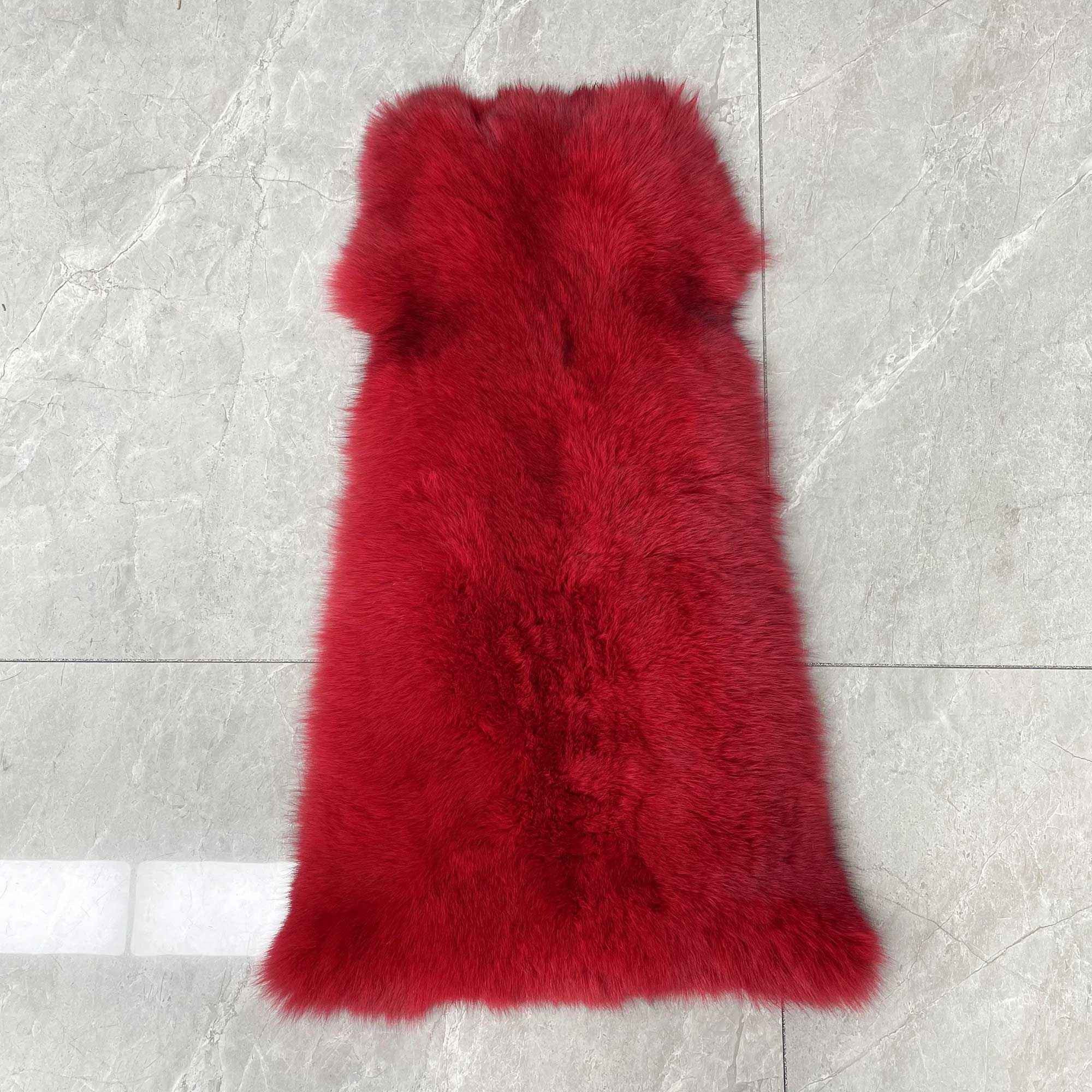 Factory Wholesale Solid Color Womens Fox Fur Thick Coat with Hood - Janefur