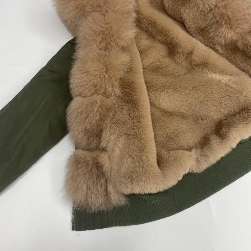Aviator Jacket with Fox Fur - Janefur
