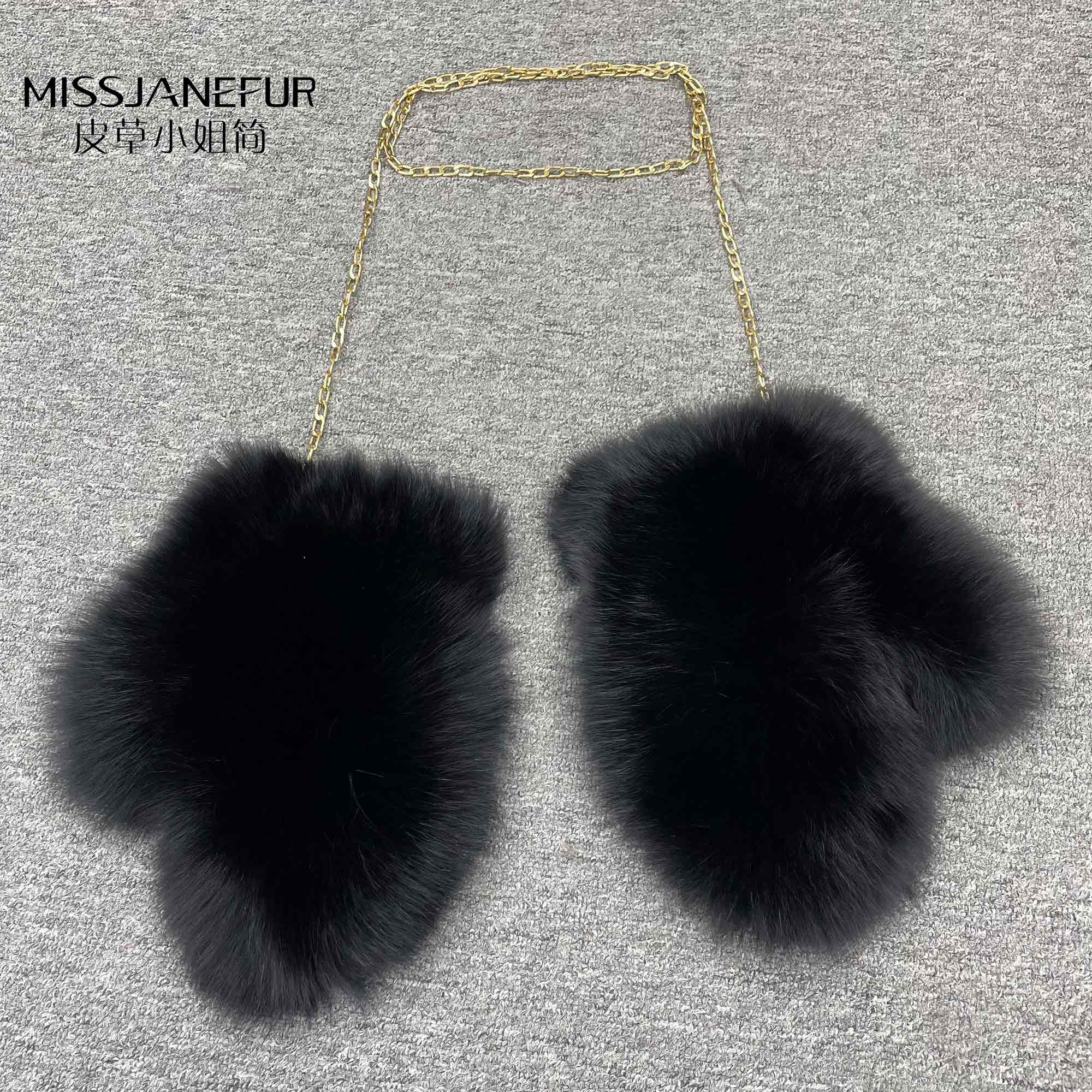 Missjanefur Cute Fox Fur Gloves for Apparel - Janefur