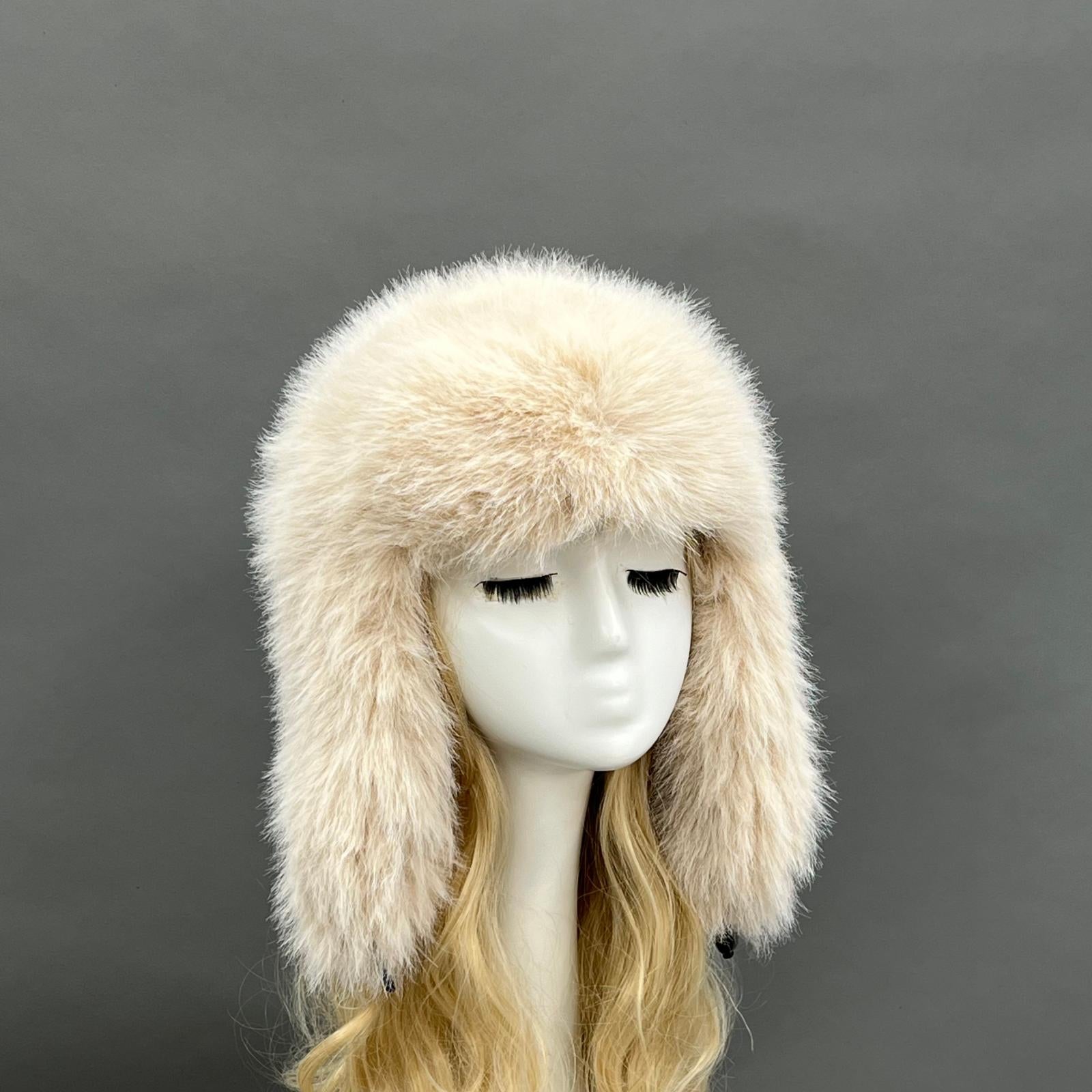 Eco-Friendly Fur Ushanka Trendy Warm and Windproof Hat - Janefur