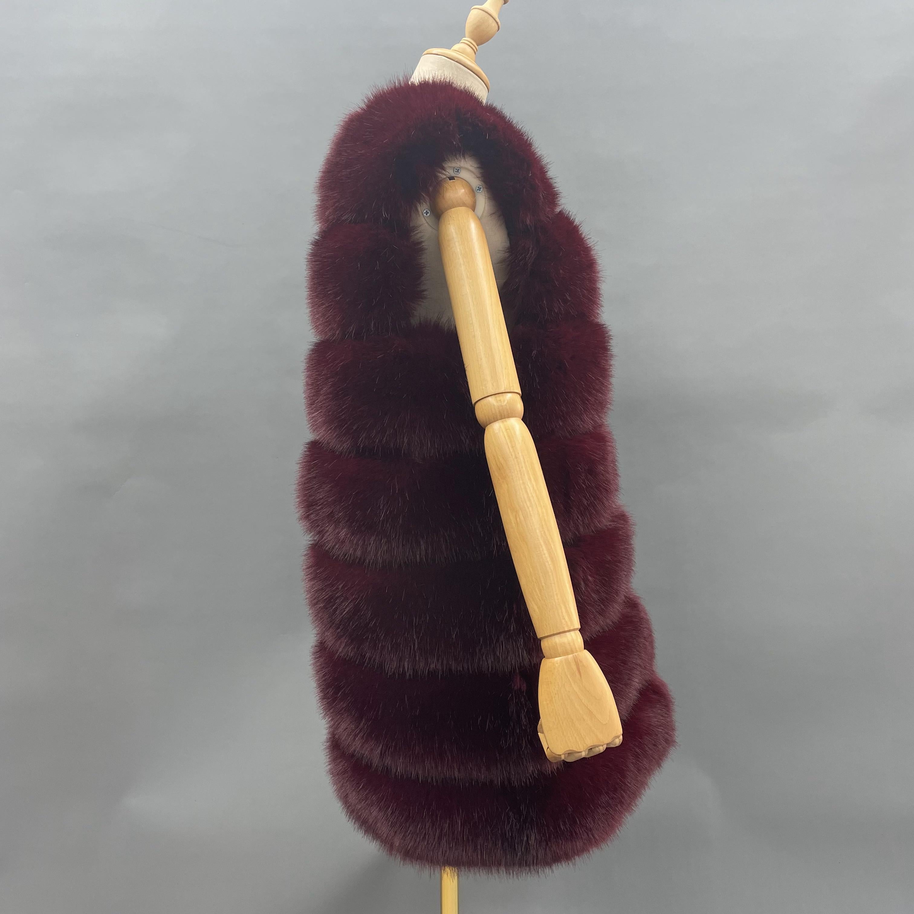Spring and Autumn New Style Long Faux Fur Vest Eco Fur Vest - Janefur