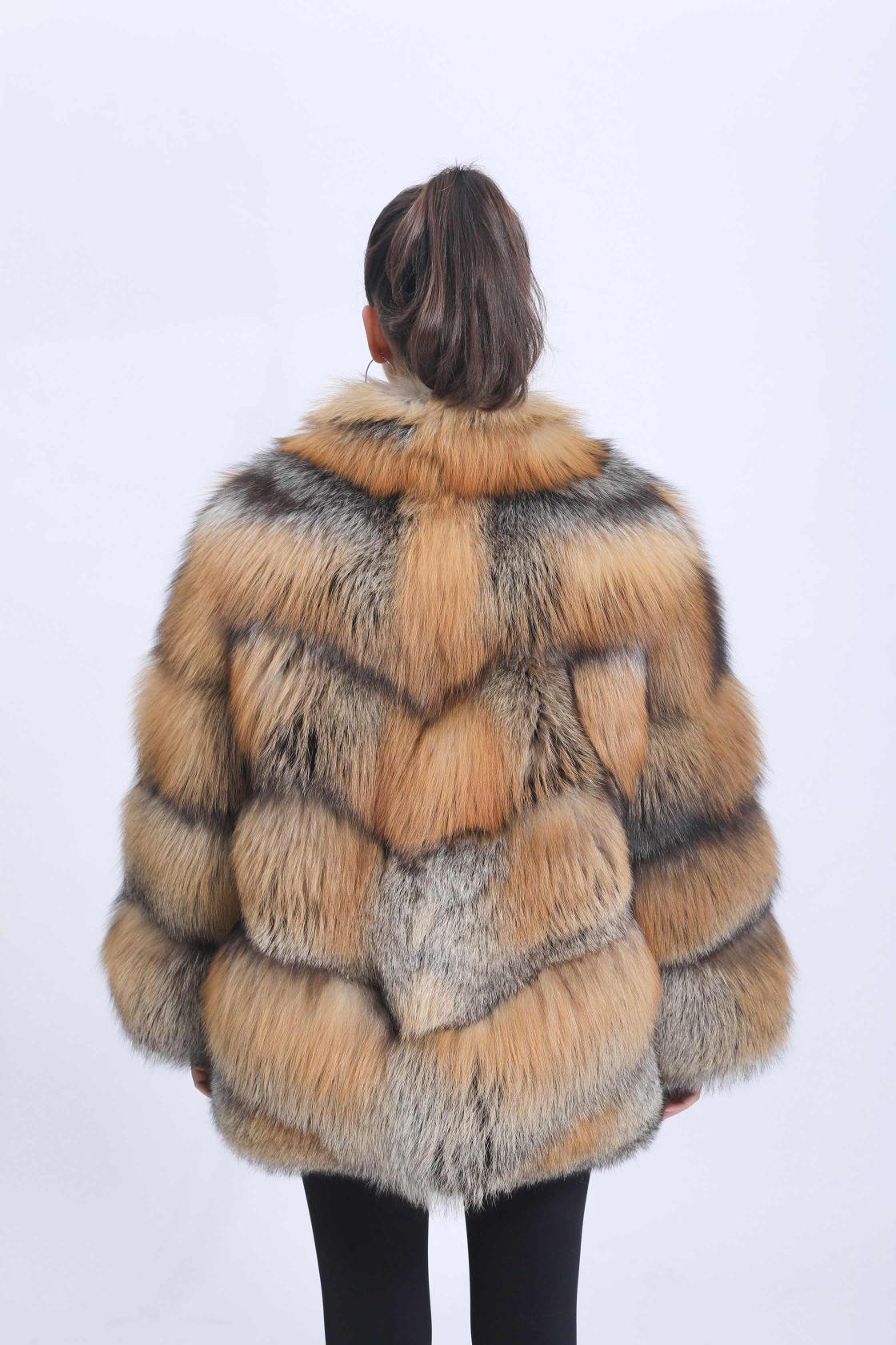 Women's Autumn Spring Winter Luxury Soft Real Fox Fur Jacket - Janefur