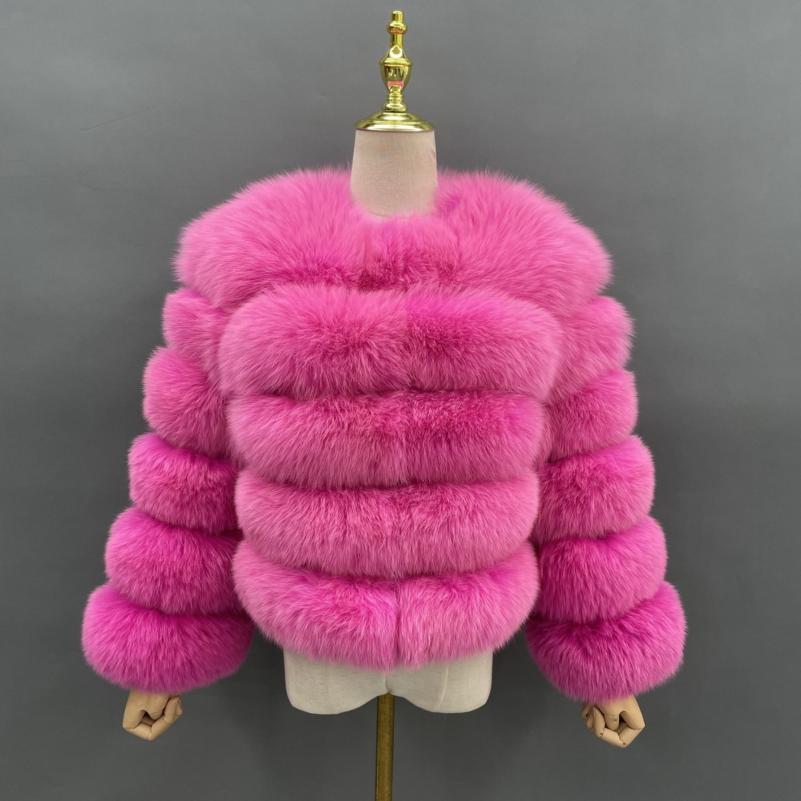 New Winter Warm Short Style Coat Real Fox Fur Women's Jacket - Janefur