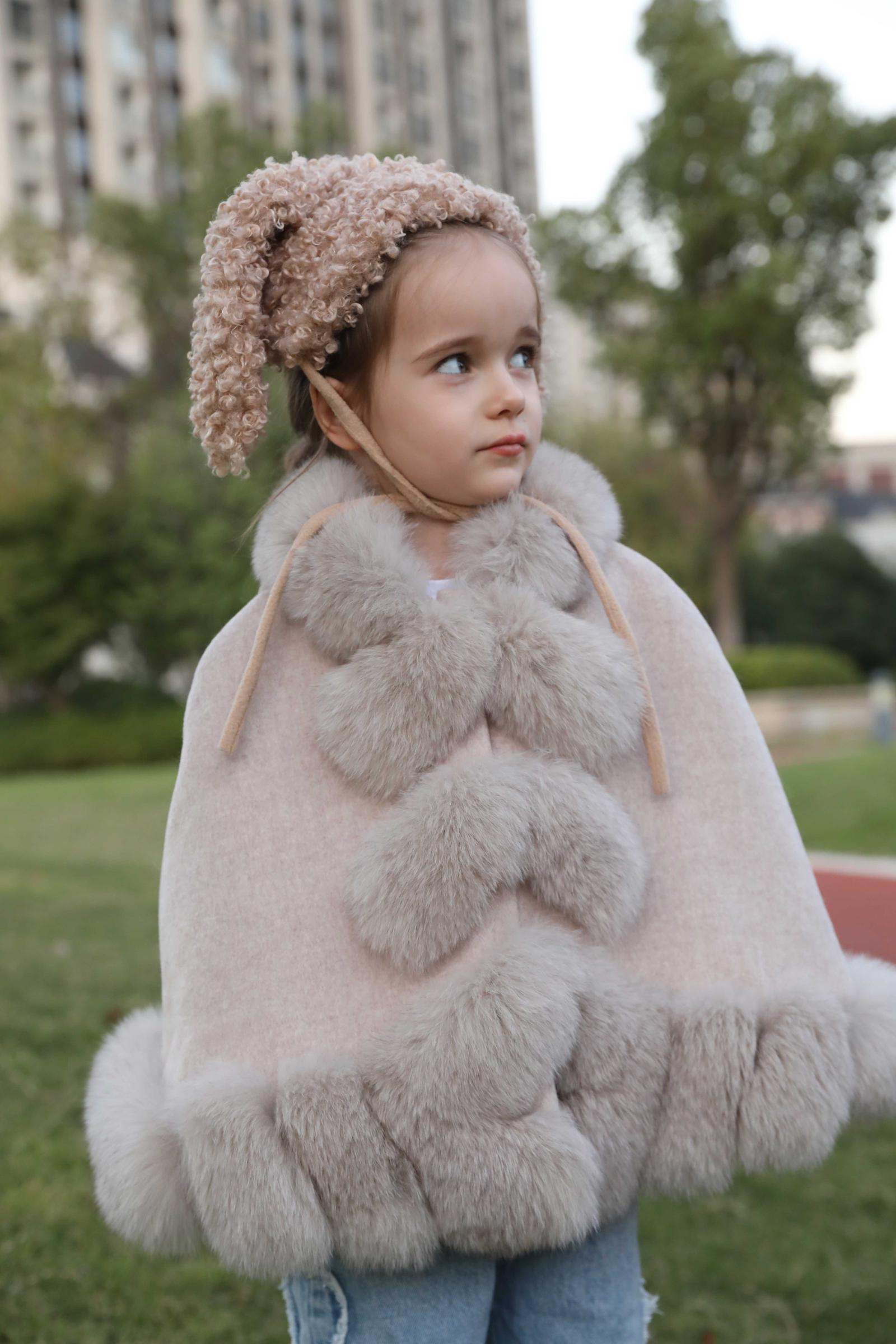 Children's Rabbit Ears Lace-Up Hat - Janefur