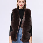 Fox Fur Sleeveless Vest For Autumn And Winter - Janefur