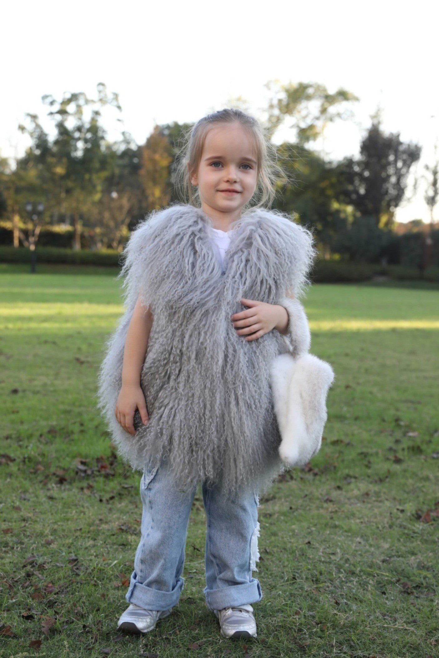 Kids Autumn and Winter Fluffy Cute Mink Vest Bag Tote - Janefur