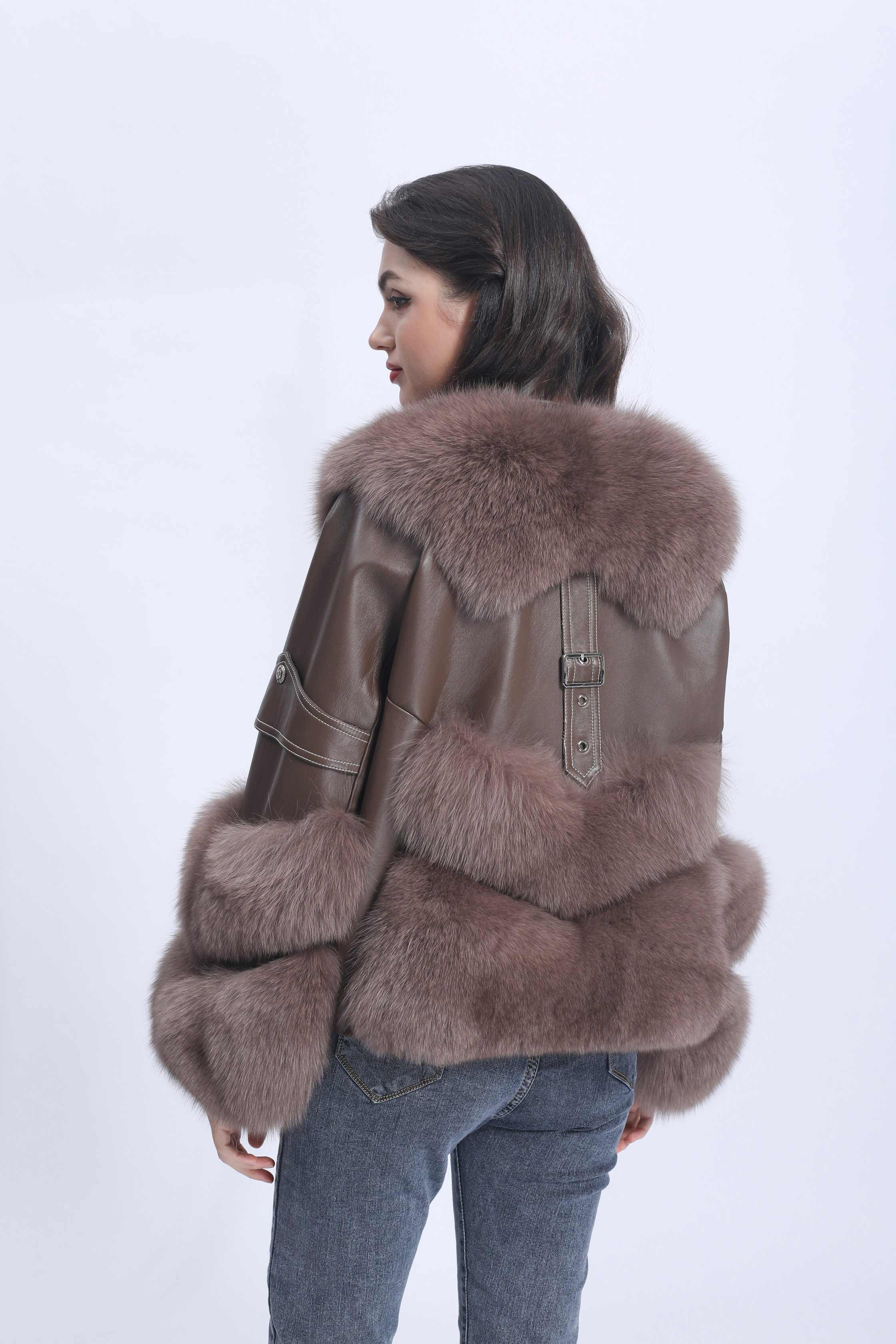 Winter Warm Fashion Design Fox Fur Jacket Luxury Women's Coat - Janefur