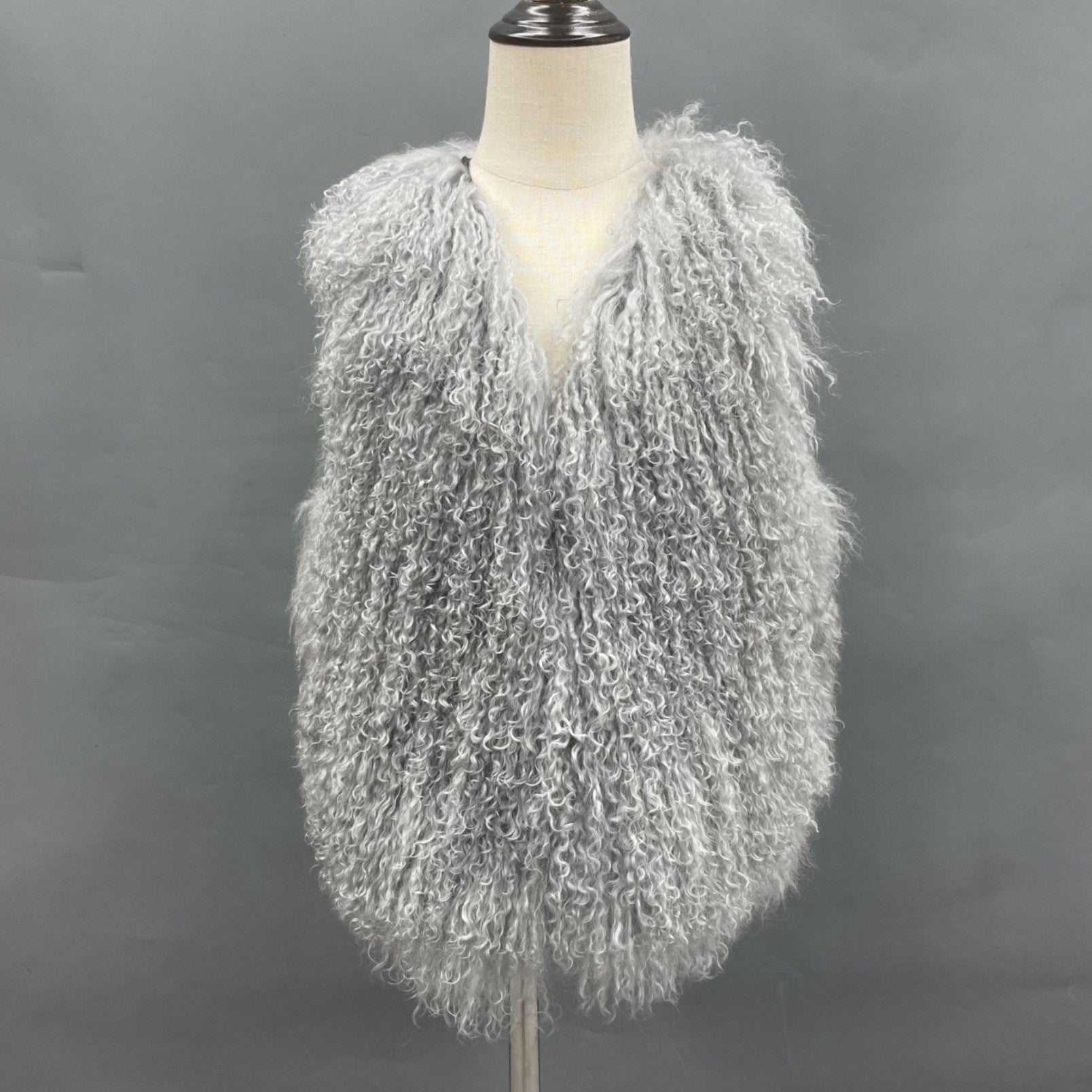 New Solid Color Children's Autumn and Winter Mongolian Lamb Fur Vest Soft and Comfortable - Janefur