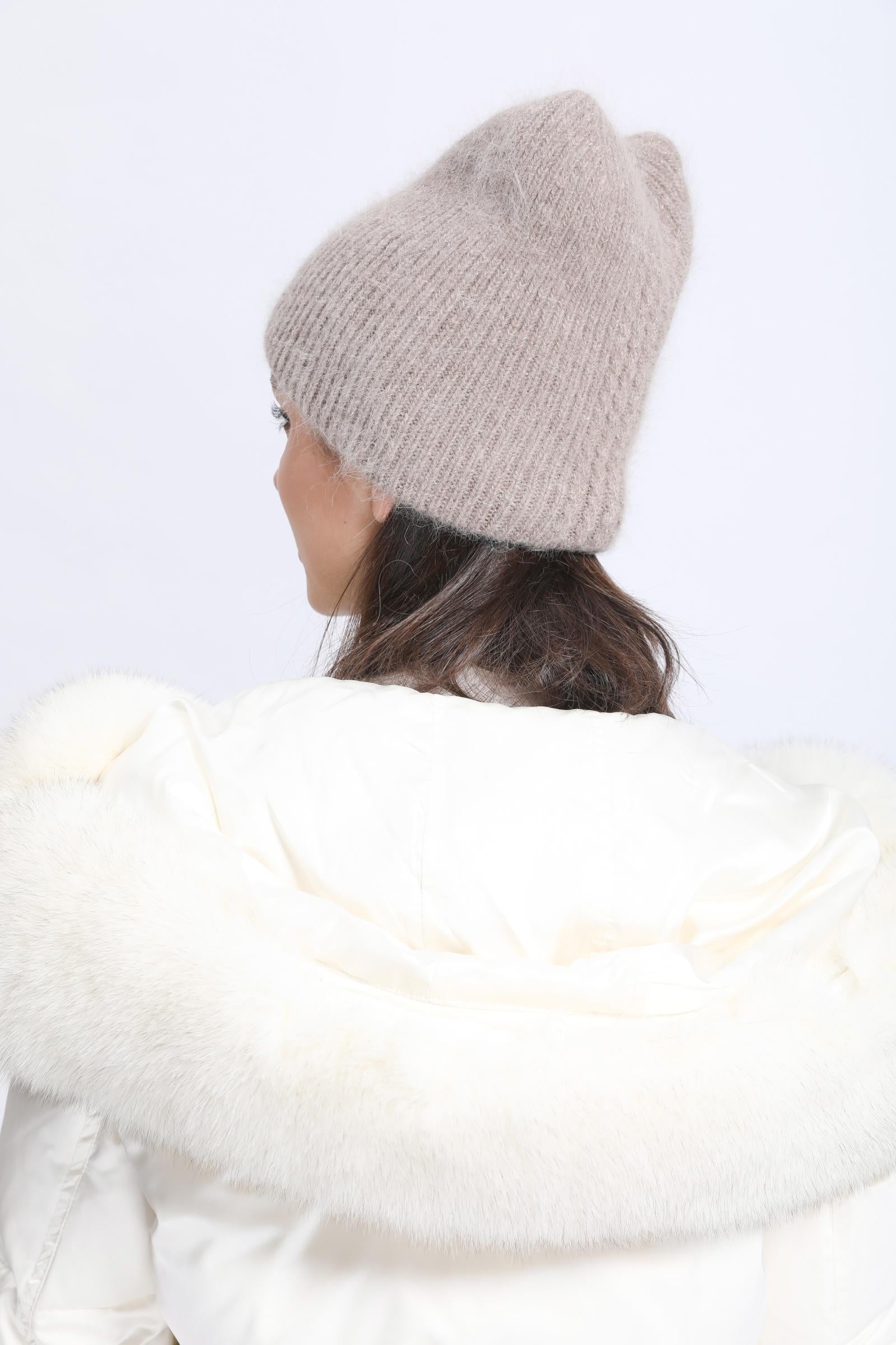 Women Cat Ears Double Layer Knitted Beanie Hat - Janefur