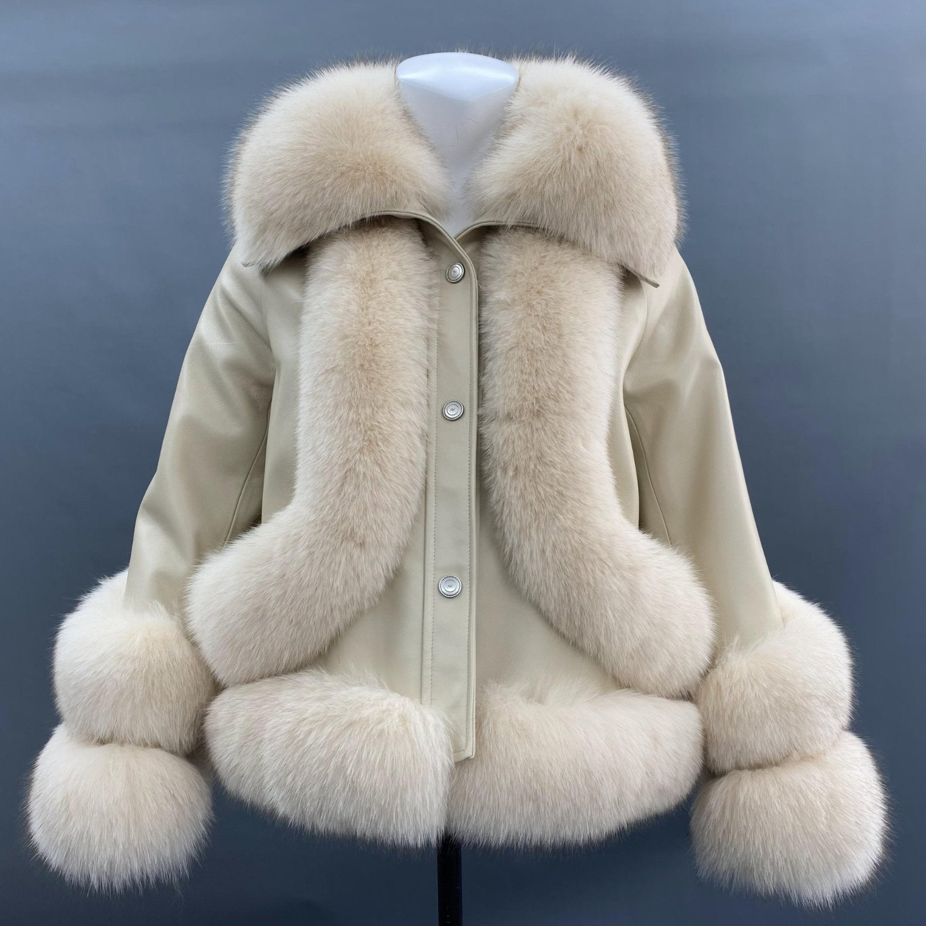 Women's Fox Fur Lapel Down Inner Jacket - Janefur
