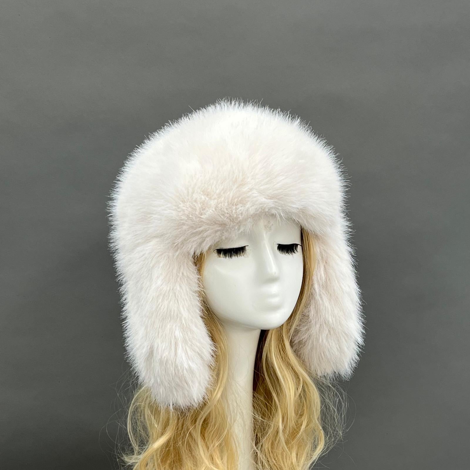 Eco-Friendly Fur Ushanka Trendy Warm and Windproof Hat - Janefur