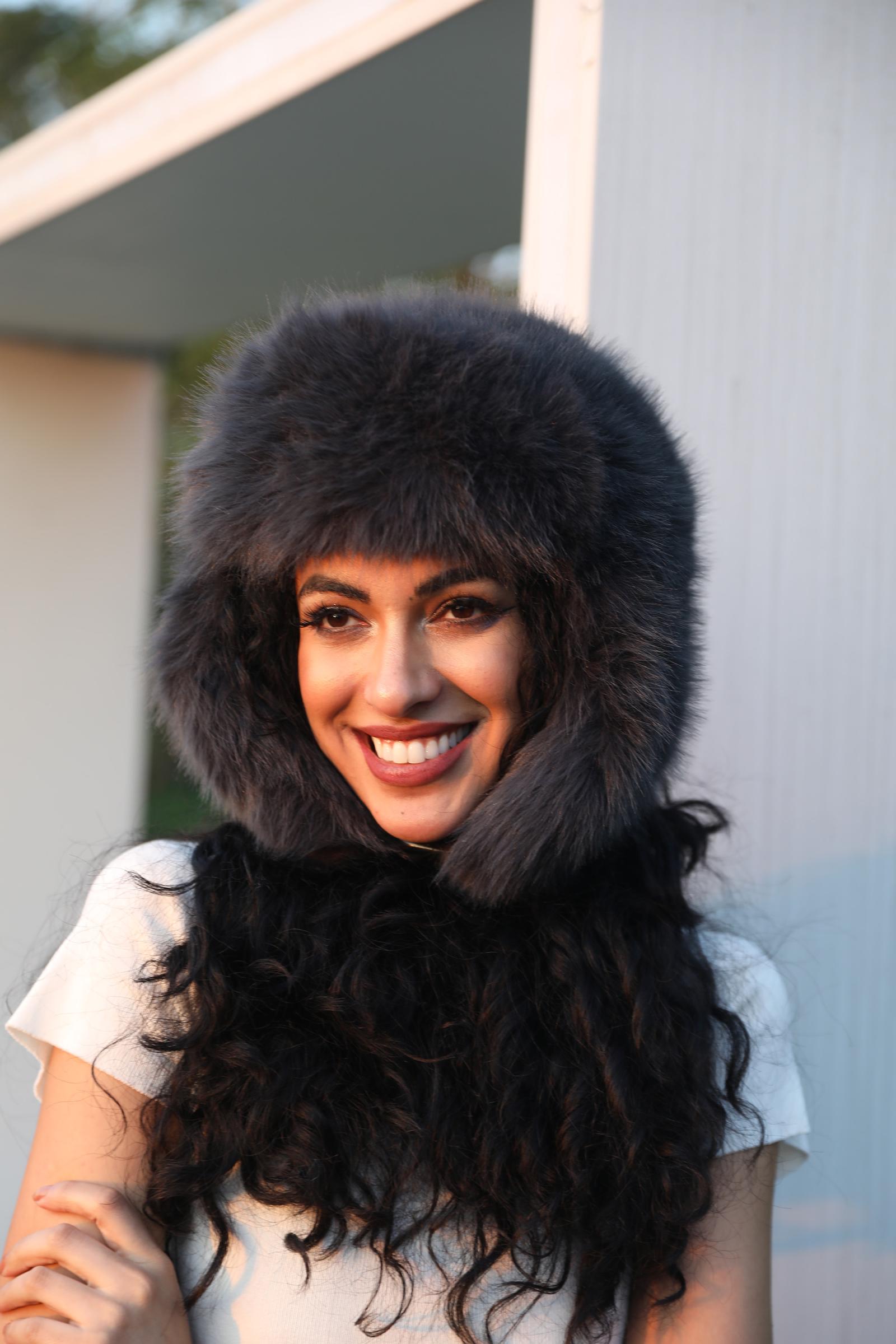 Eco-Friendly Fur Ushanka Trendy Warm and Windproof Hat - Janefur
