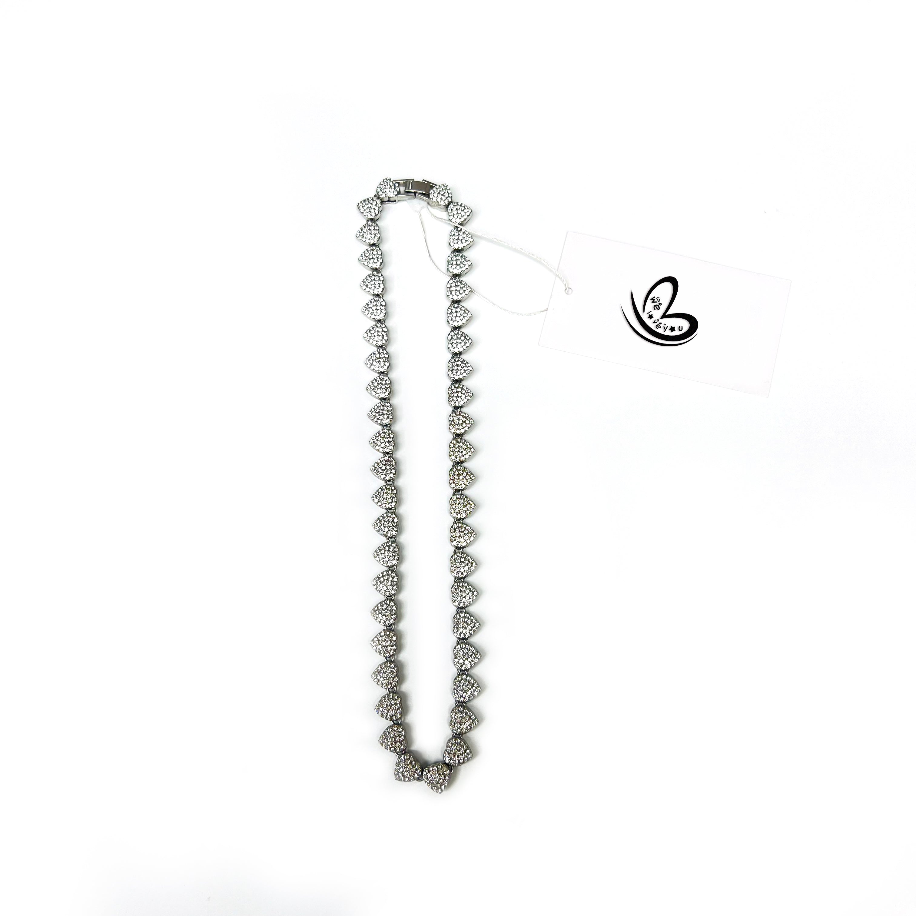 Love Heart Necklace Unisex Shiny Casual Style - Janefur