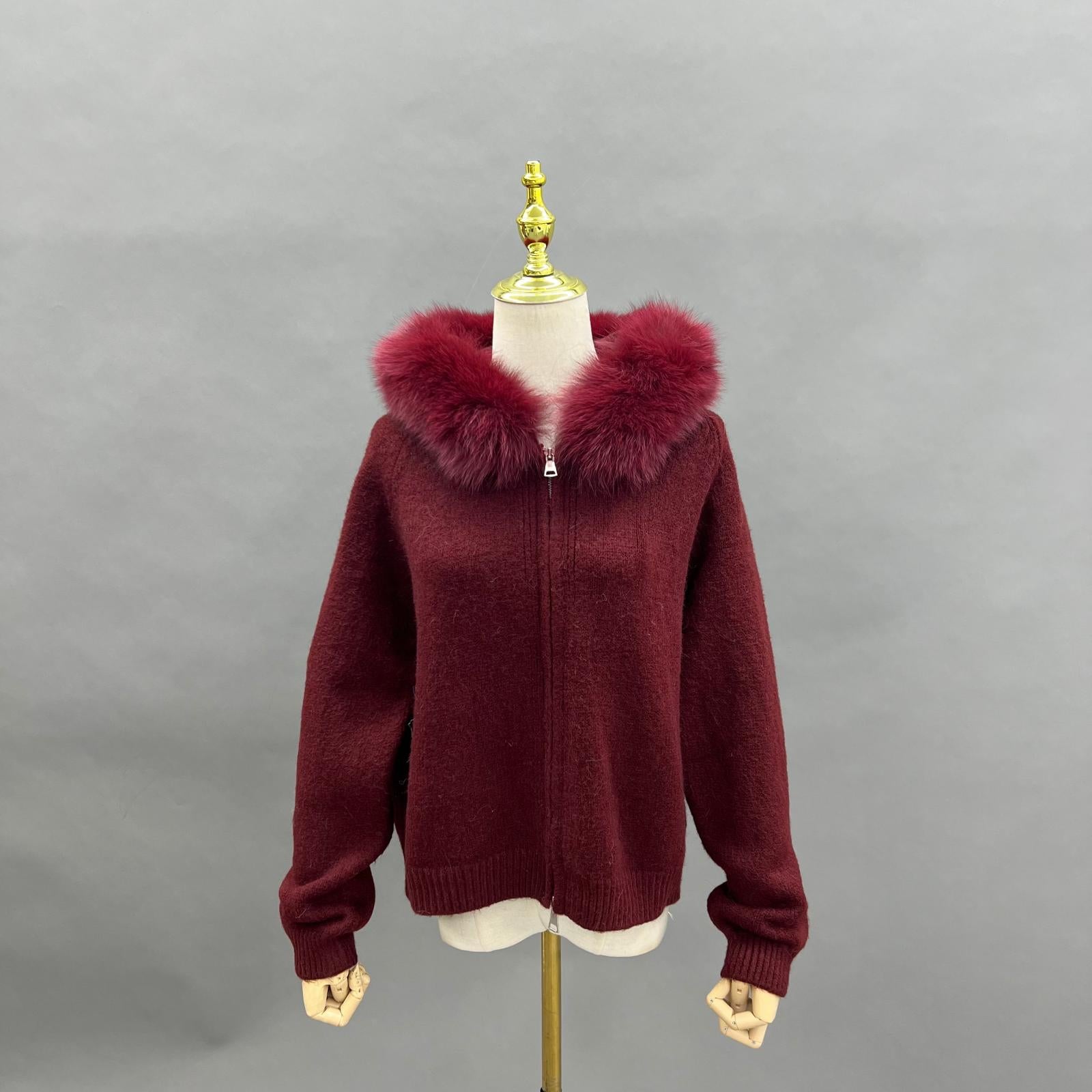 Knitted Hooded Zipper Sweatshirt Women's Trendy Sweater - Janefur