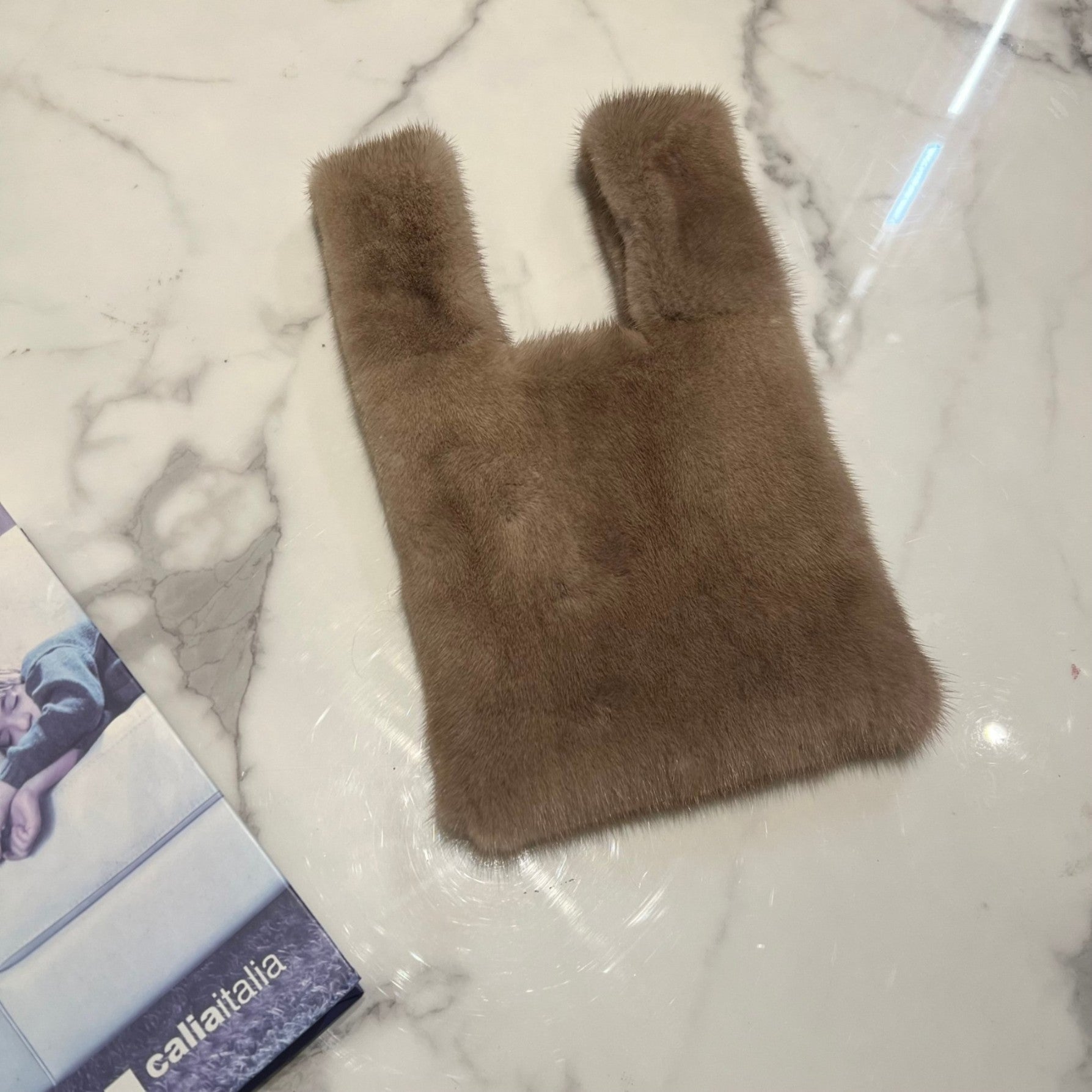Kids Autumn and Winter Fluffy Cute Mink Vest Bag Tote - Janefur