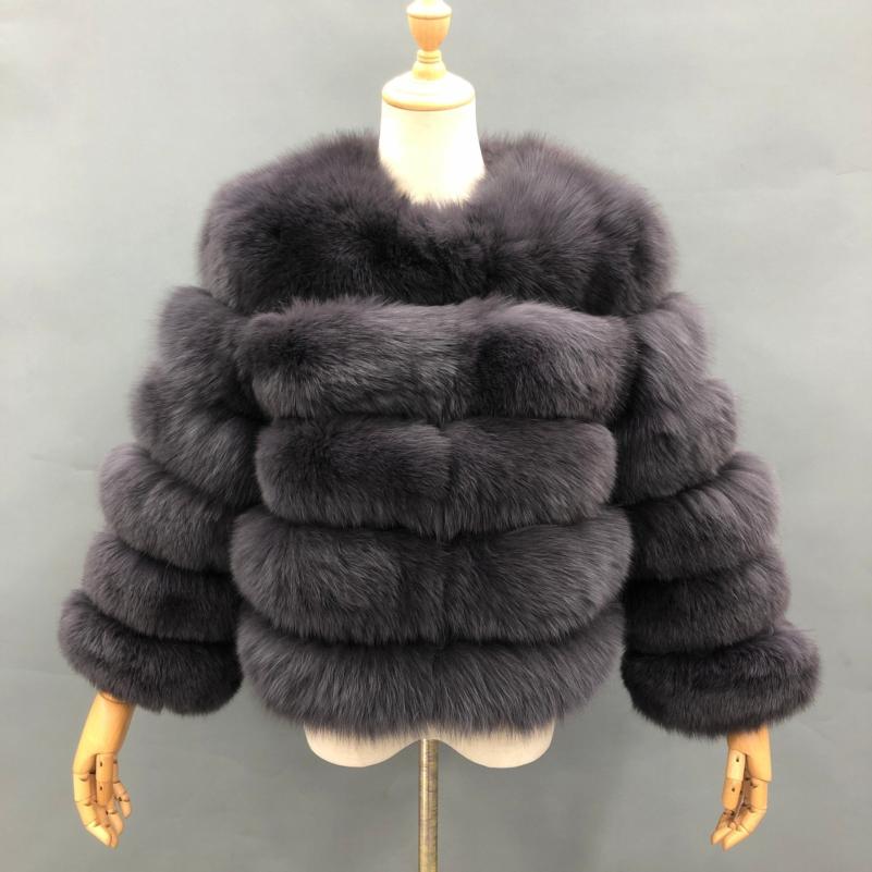 New Winter Warm Short Style Coat Real Fox Fur Women's Jacket - Janefur