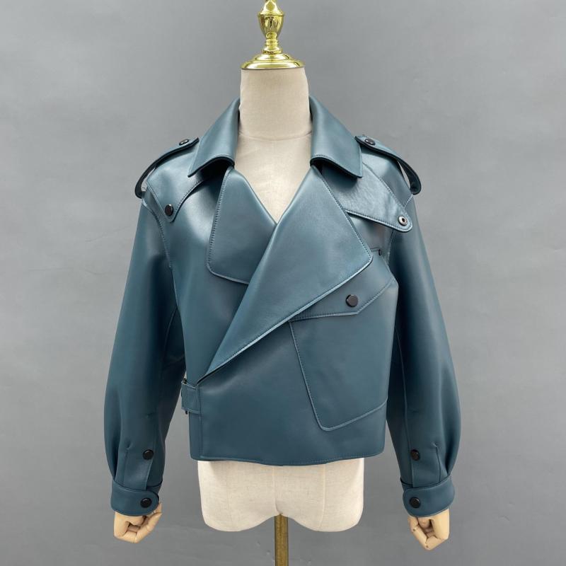 New Vertical Insert Pocket Leather Jacket - Janefur