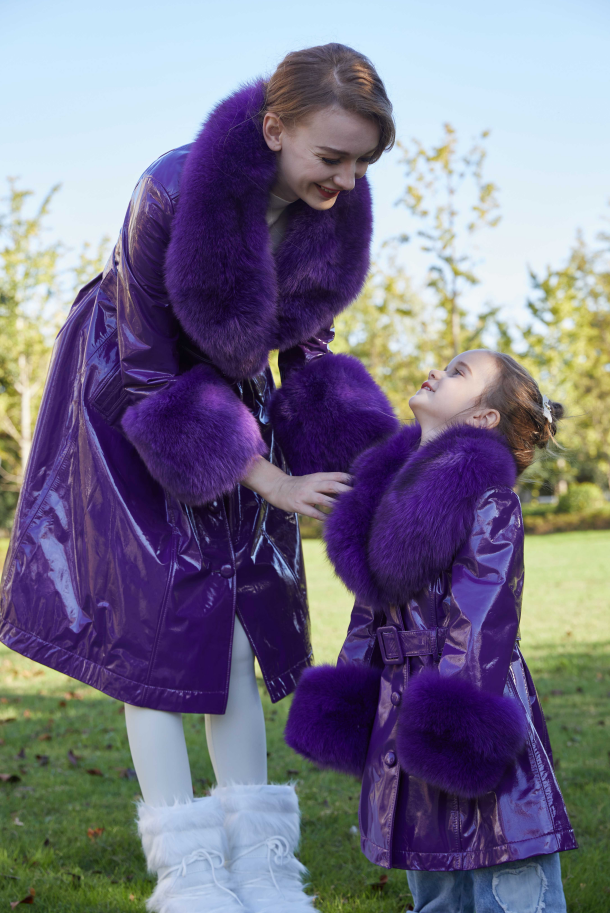 Kids & Mom Leather and Fur Coat - Janefur
