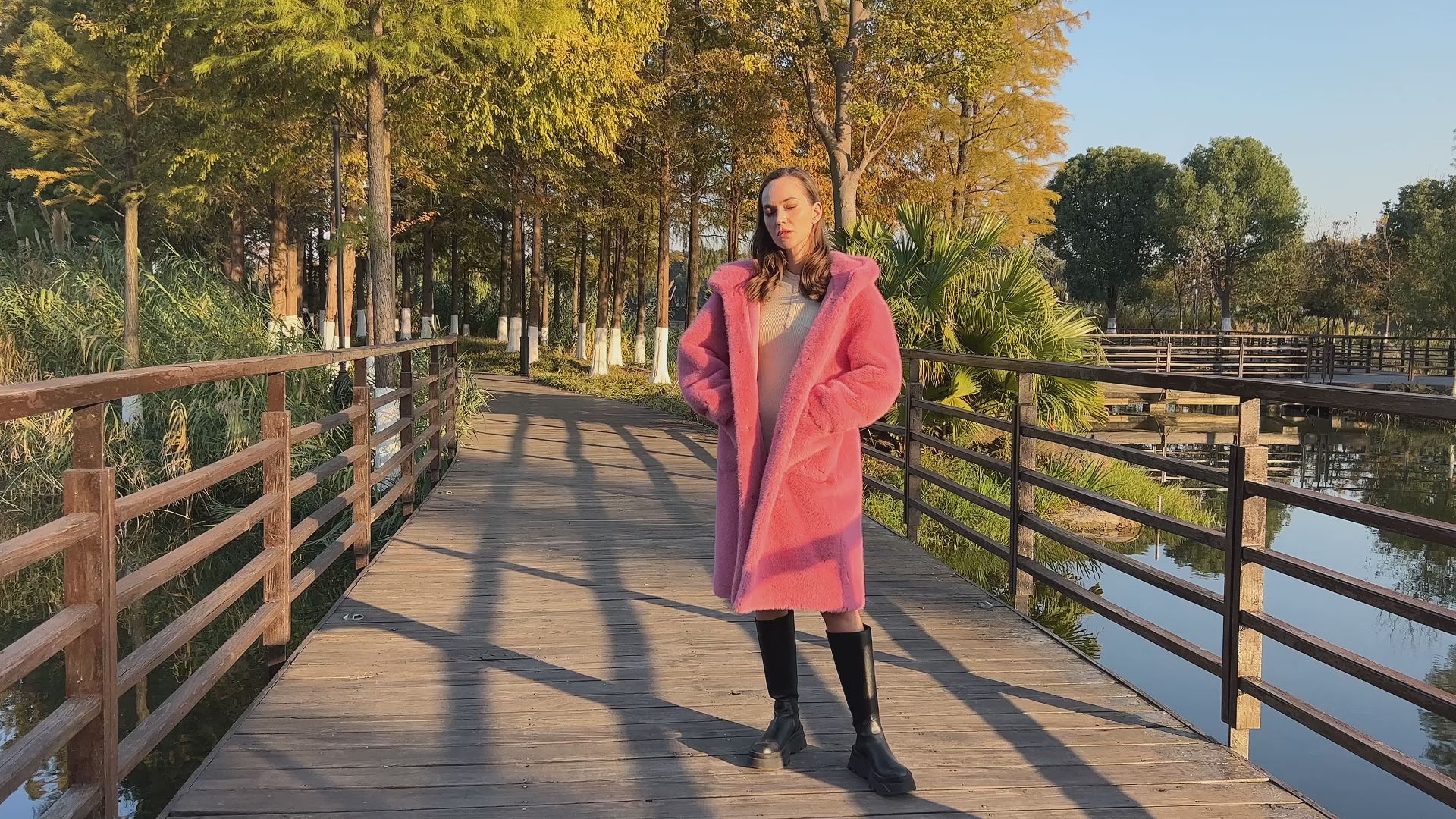 Women's Bear Ears Long Faux Mink Cute Warm Coat