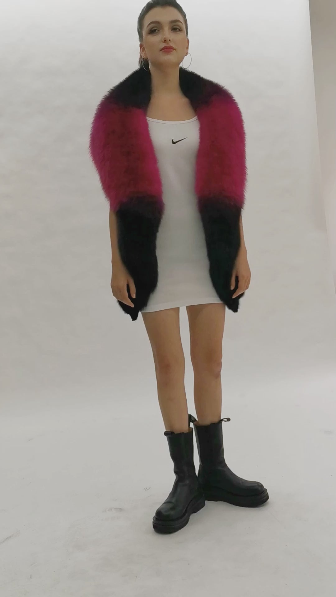 Real Fox Fur Shawl Fox fur trim Winter Women Real Fur Fashion Poncho Fox Fur Trimmed Cape Winter Cape Female