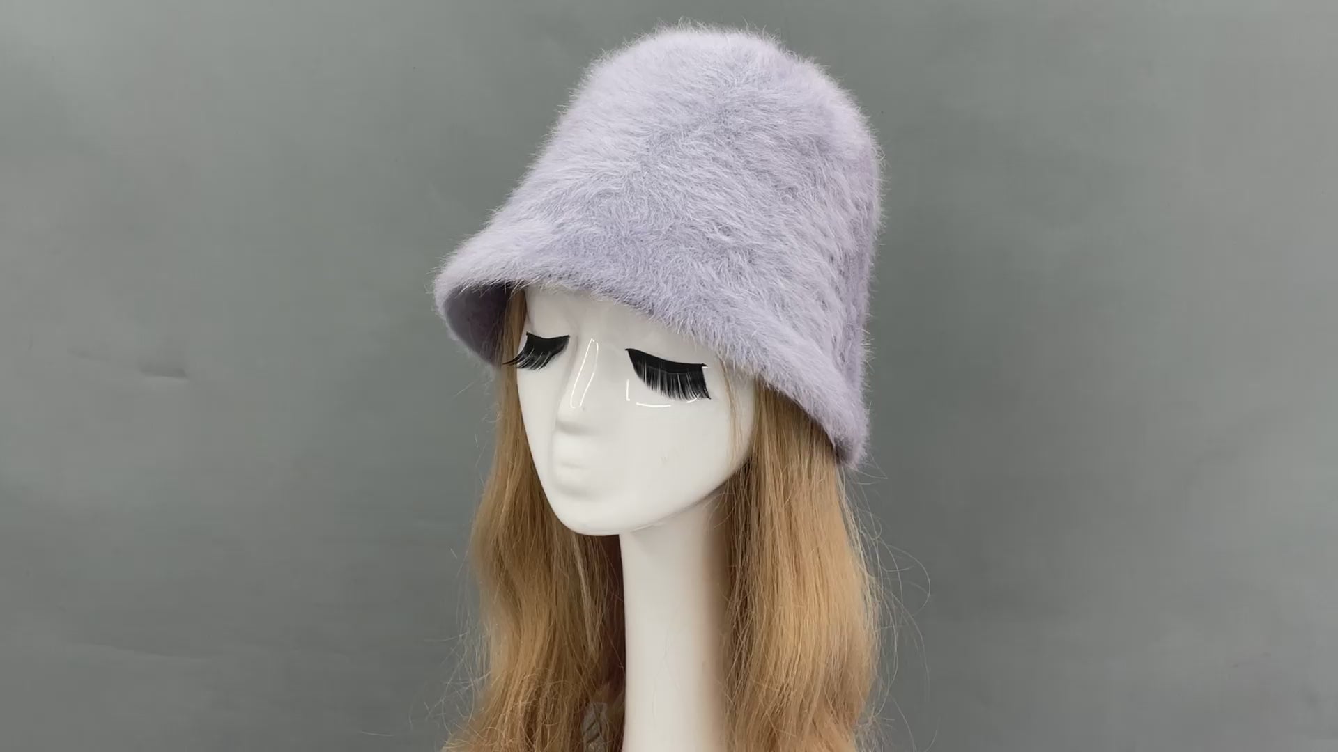 Vintage Elegant Ladies' Solid Colored Bell Shaped Real Rabbit Fur Hat