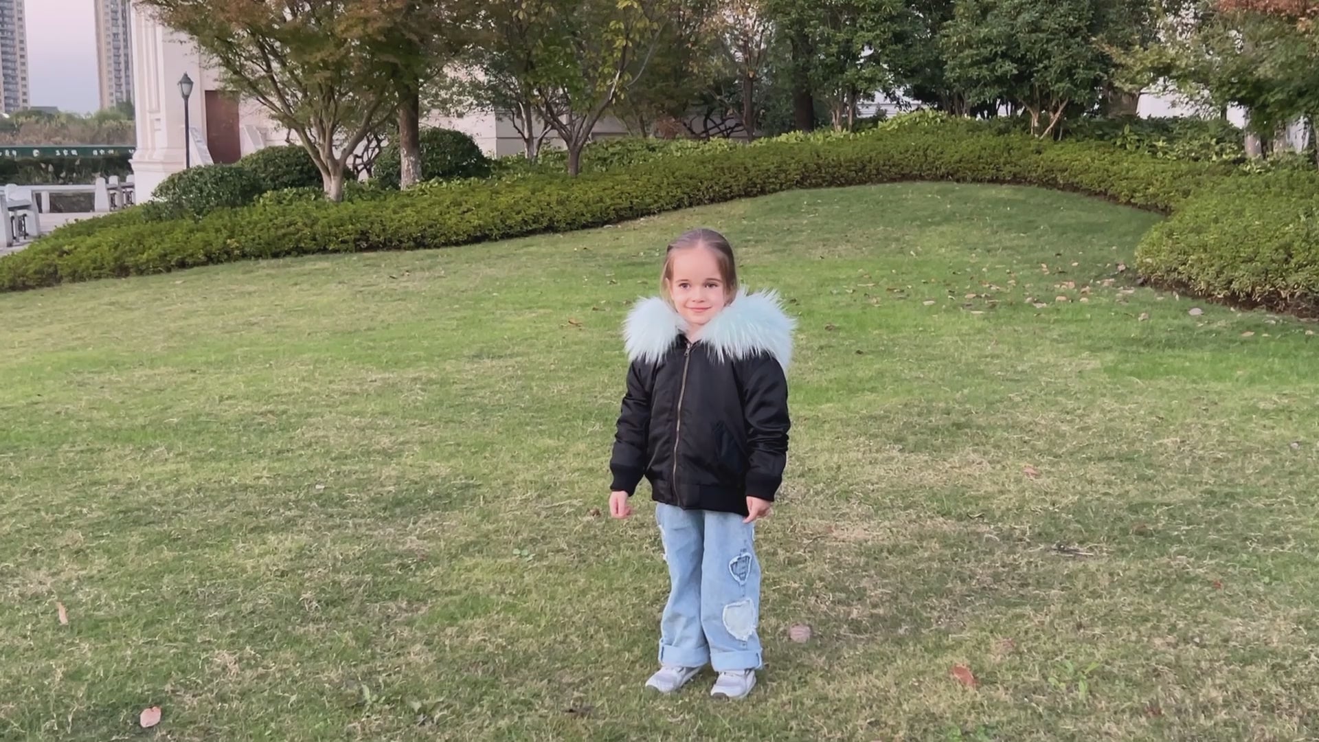 Children's Winter Fashion Warm Raccoon Collar Parka