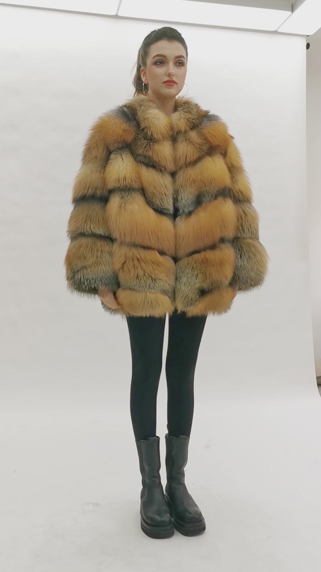 Women's Autumn Spring Winter Luxury Soft Real Fox Fur Jacket