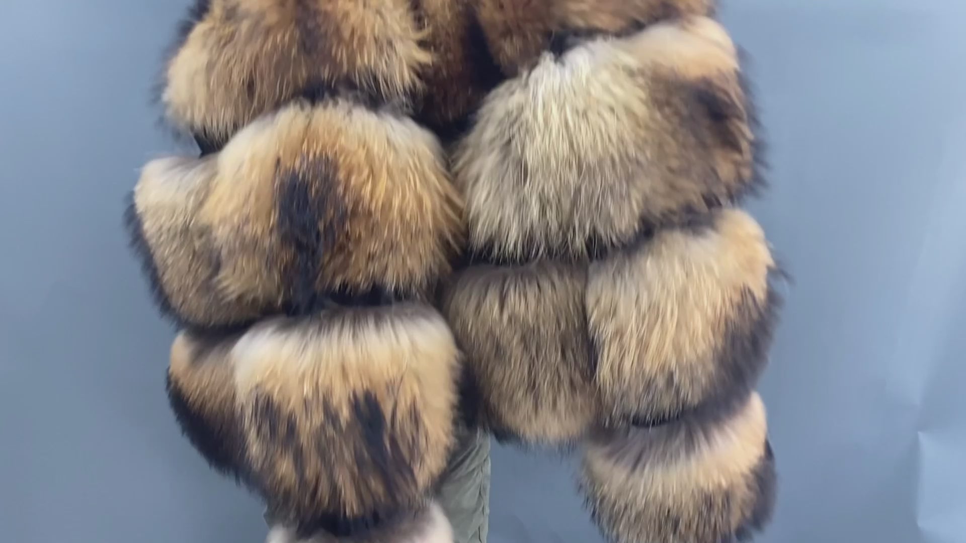 Winter Fashion Fluffy Natural Raccoon Fur Ladies Short Coat