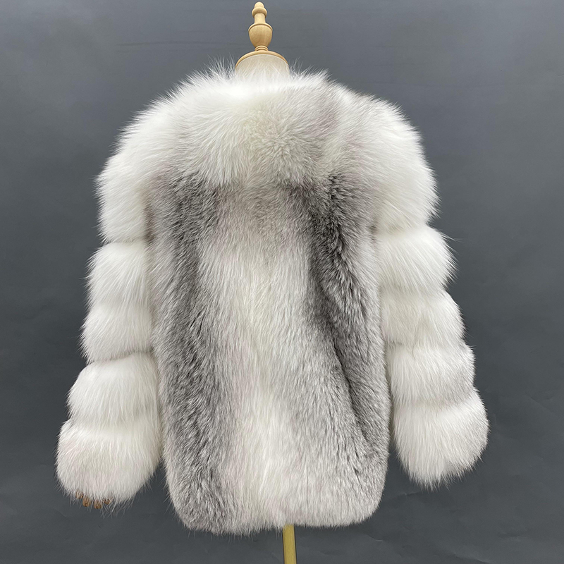 Janefur| Fluffy Real Fox Fur Coat Women's Warm Clothes